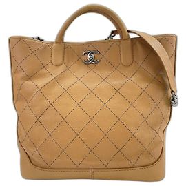 Chanel 2-Way Tote Bag in Beige