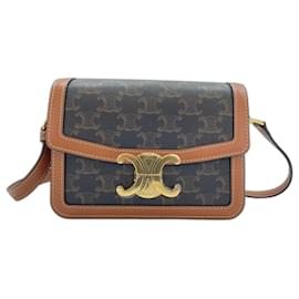 Bolsa de ombro Celine Teen Triomphe em marrom - Céline