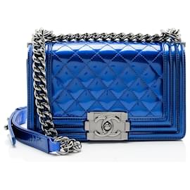 Borsa Boy Small in vernice metallizzata Chanel