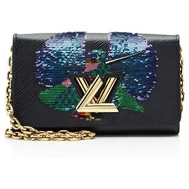 Cartera con cadena Louis Vuitton en cuero Epi con lentejuelas de colibrí