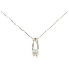Autre Marque Collana con perle Akoya e diamanti Au750