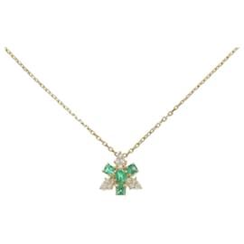 Autre Marque Collana con smeraldo e diamanti Au750