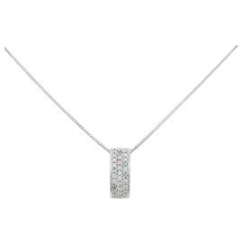 Autre Marque Colar de ouro branco Au750, turmalina e diamante