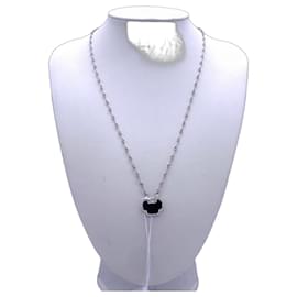 Autre Marque Collana Qeelin Dragon YuYi Agata Nera Diamanti Oro Bianco
