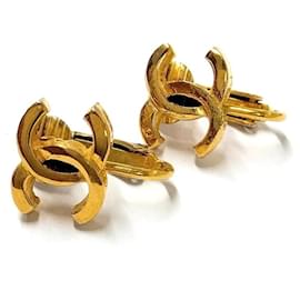 Brincos Chanel Coco Mark 233 Vintage Gold Clip