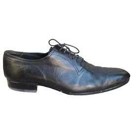 N.D.C. Made By Hand Scarpe eleganti in pelle nera da uomo