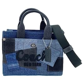 Borsa a 2 vie in patchwork di denim Coach