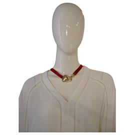 Louis Vuitton Collana Choker Sweet Monogram Cuore in Velluto Rosso