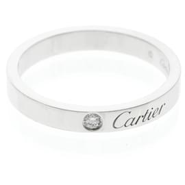 C de Cartier Ehering aus Platin mit Diamant
