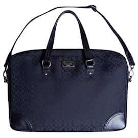Coach Sac Laptop Toile Signature et Cuir