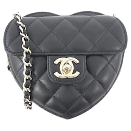 Borsa a tracolla Chanel AP2784 in pelle nera