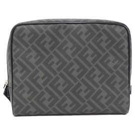Pochette Fendi 7N0116 AGLR Nera in Tela Rivestita