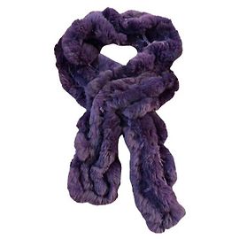 Giorgio Armani Sciarpa in pelliccia di coniglio viola
