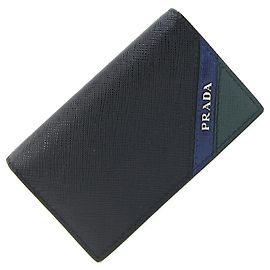 Prada Black Leather Business Card Holder