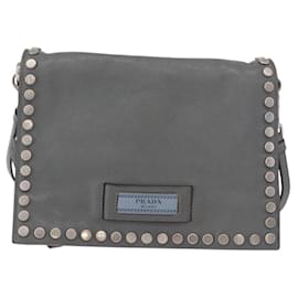 Prada Etiquette Flap Studded Glace Calfskin Small