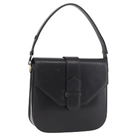 SAINT LAURENT Borsa in Pelle Nera Oro Auth 190584