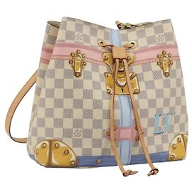 LOUIS VUITTON Damier Azur Summer Trunk Neo Noe Bag N41066 LV Auth 189720SM