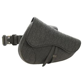 Borsa Saddle in Tela Trotter Christian Dior Collaborazione DENIM TEARS Auth 189721M