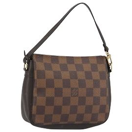 LOUIS VUITTON Damier Ebene Trousse Make Up Pouch N51982 LV Auth ka5046