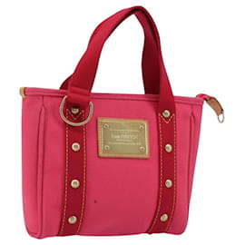 LOUIS VUITTON Antigua Cabas PM Hand Bag Rouge Pink M40088 LV Auth ep14951V