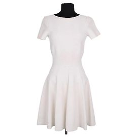Alaïa weißes Viskose Kleid