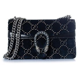Gucci, borsa Dionysus GG in velluto blu
