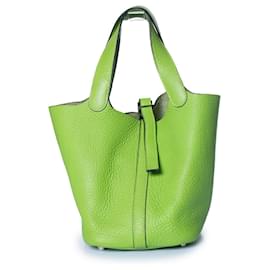 Hermès Borsa Picotin 18 in pelle clémence vert cru Hermes