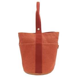 Borsa Hermès Saxon MM Marrone Toile H