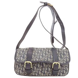 Borsa a tracolla in tela con motivo Trotter Christian Dior