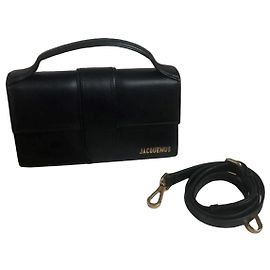 Jacquemus Grand Bambino Borsa in pelle nera