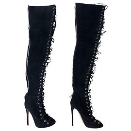 Autre Marque Tony Bianco Ariette Botas altas de ante negro con cordones