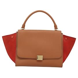 Céline Celine Trapeze in pelle con scamosciato Medium