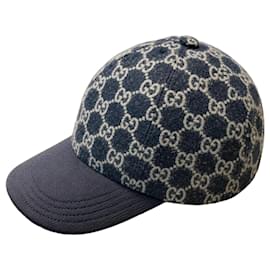Gucci GG Supreme Baseballkappe - Dunkelblau
