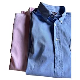 Set di due camicie corte in cotone blu e rosa - Façonnable
