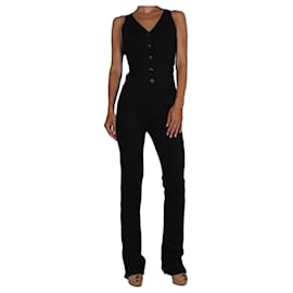 Mono negro sin mangas con cuello en V y botones JO NO FUI - Autre Marque