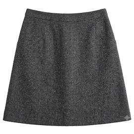 Falda evasé de tejido Valentino en tweed gris