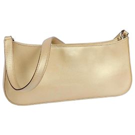 Salvatore Ferragamo Borsa a spalla in pelle dorata