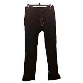 Pinko schwarze Lochstickerei-Baumwollhose