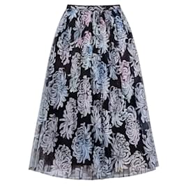 Marco de Vincenzo Falda midi plisada de malla estampada Spring 2016 - Autre Marque