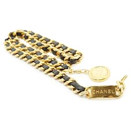 Vintage CC 31 Gürtel aus Goldmetall Rue Cambon mit Medaillon-Kette - Chanel