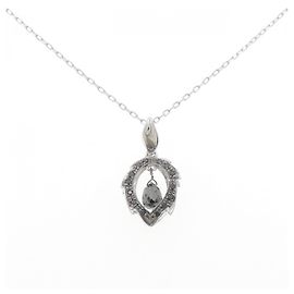 Autre Marque Collana in oro bianco Au750 e diamanti
