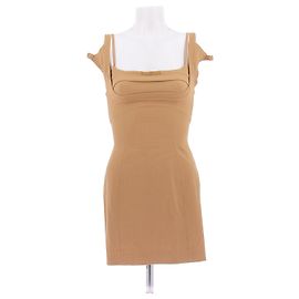 Vestido curto Jacquemus marrom de viscose