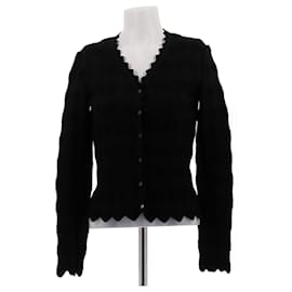 Alaïa Cardigan schwarz aus Wolle