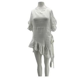 Mini abito in lino bianco Isabel Marant Etoile