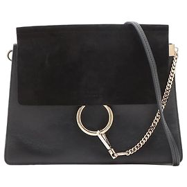 Chloé Borsa a tracolla in pelle nera Fay