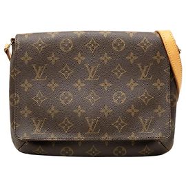 Louis Vuitton Borsa a tracolla Monogram Musette Tango vintage 2002 marrone