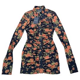 Autre Marque Richard Quinn Mini-Mesh-Kleid mit Blumenprint