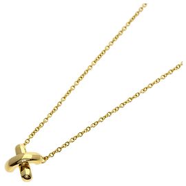 Collana Tiffany & Co. in oro giallo 18K con motivo Cross Stitch