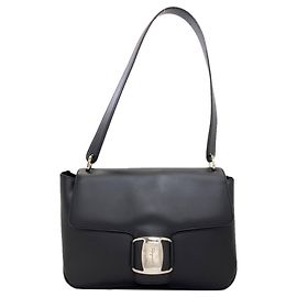 Borsa a tracolla in pelle nera Salvatore Ferragamo