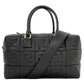 Bolso de mano 2 vías con patrón Zucca en relieve Fendi